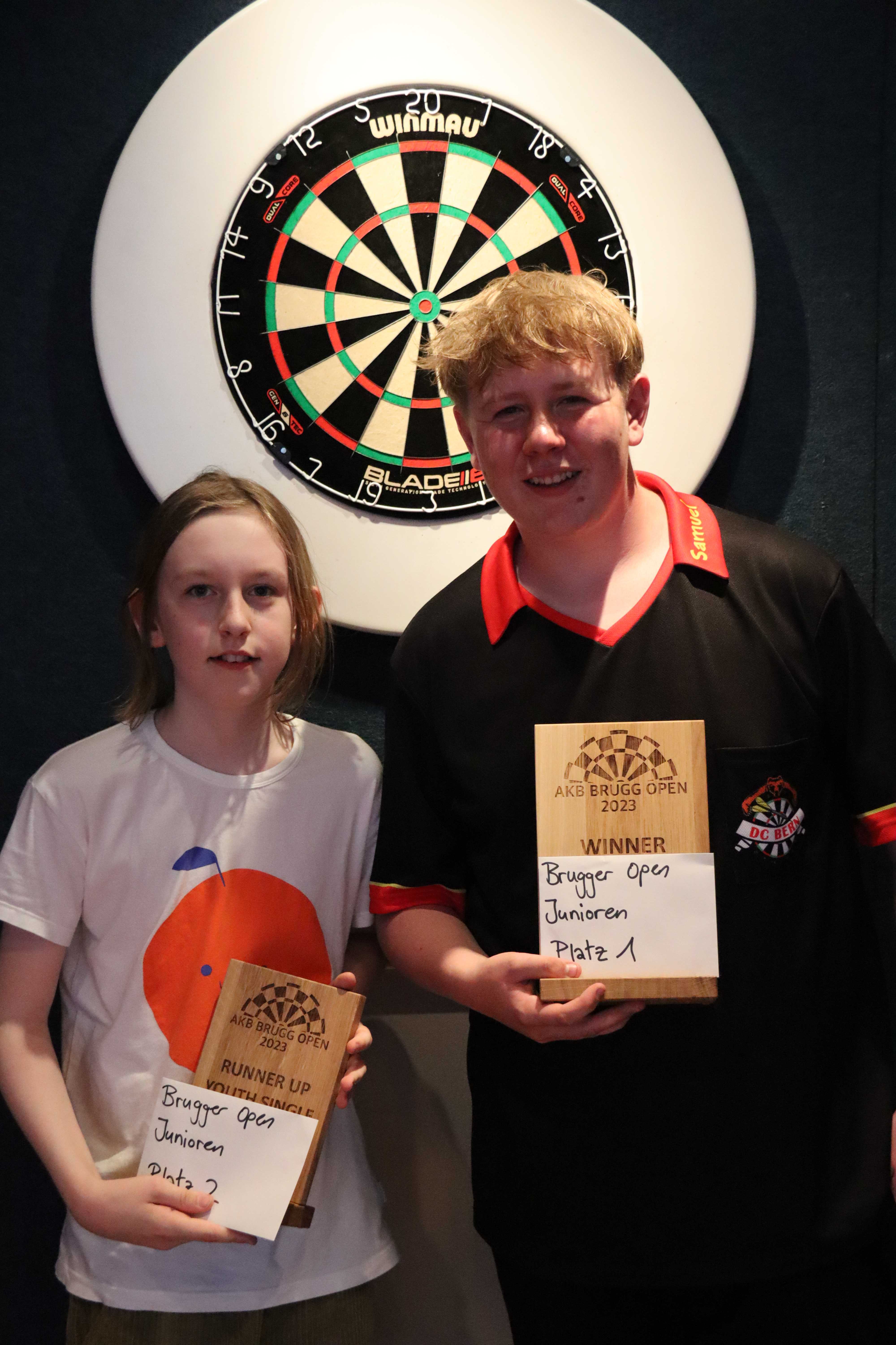 Brugg Open 2023 - Juniors Finalistes (de gauche à droite) : Mael Bachmann et Samuel Nesta Schmutz